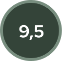 9,5 sobre 10 de valoración media